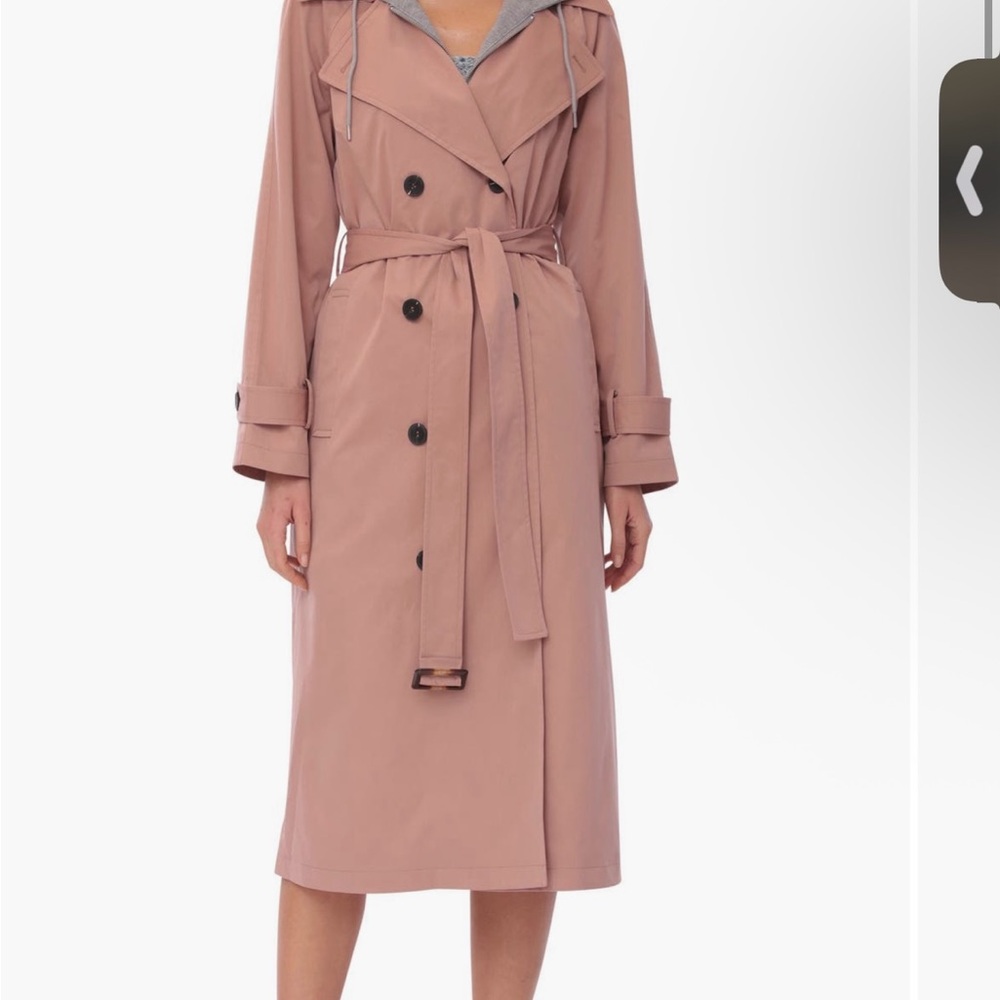 AVEC FILLES blush trench Coat